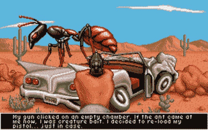 It-Came-From-The-Desert-Amiga-Cinemaware-1989-giant-ant-shooter-car